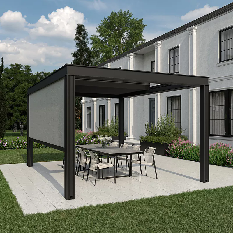 ¿Cómo mejora una pérgola con persianas de aluminio los espacios de vida al aire libre?