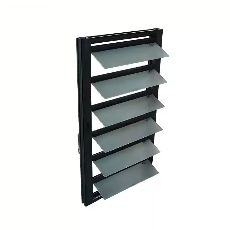 Ventana de persiana de vidrio de aluminio