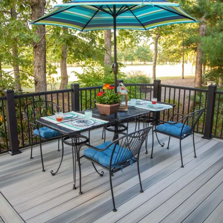 Barandilla de aluminio para patio