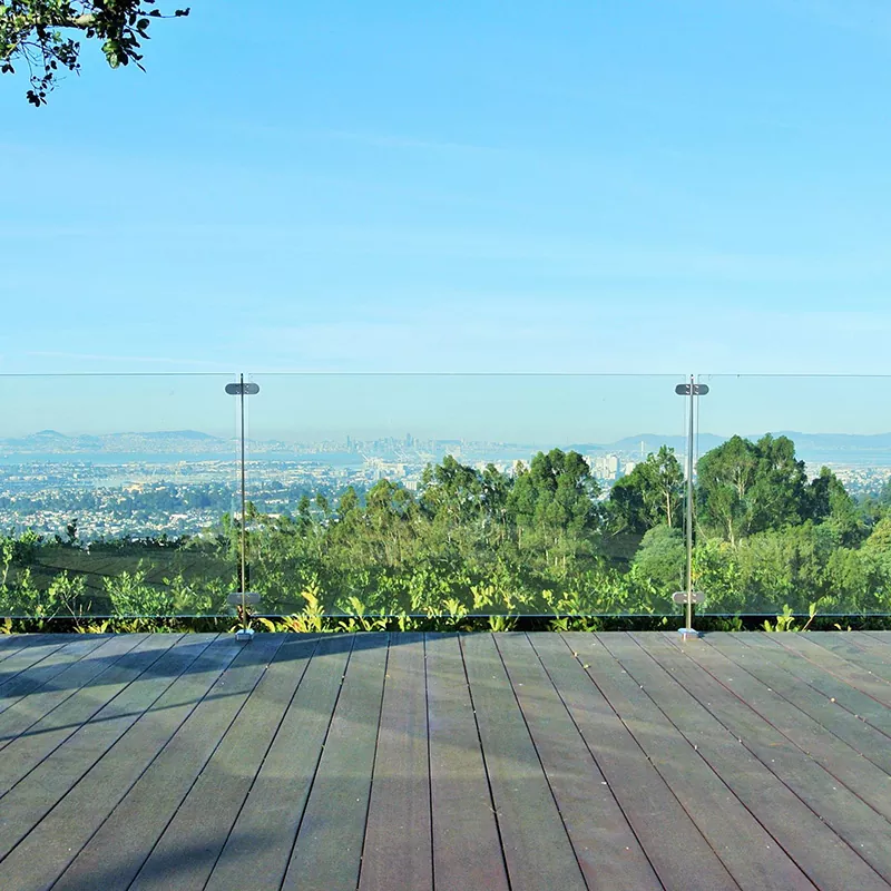 Barandilla de cubierta de vidrio