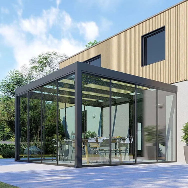 Pérgola de techo abatible