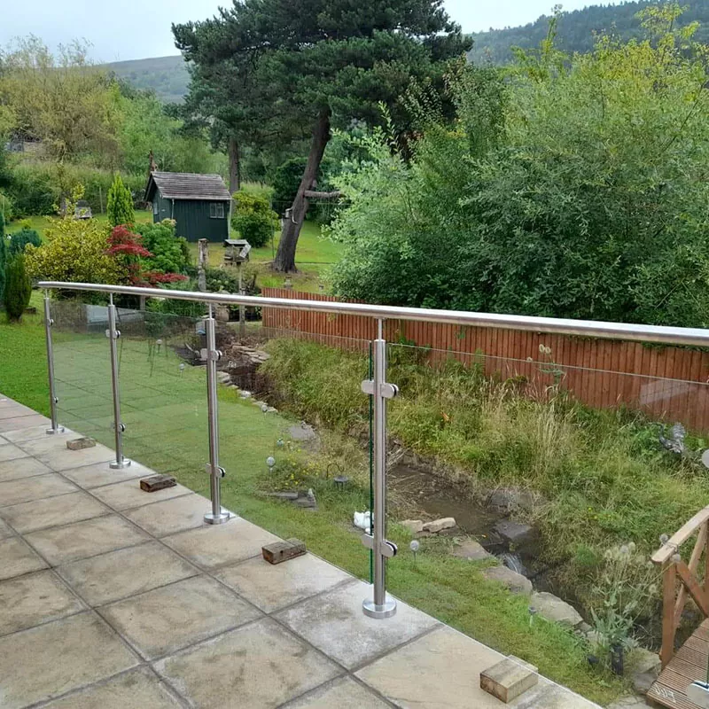 Pasamanos de vidrio de acero inoxidable