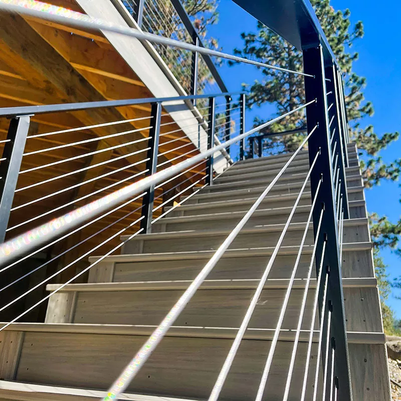 Pasamanos de alambre para escaleras